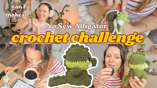 I’m challenging myself to crochet my BEST PLUSHIE yet 🐊 Cozy Vlog