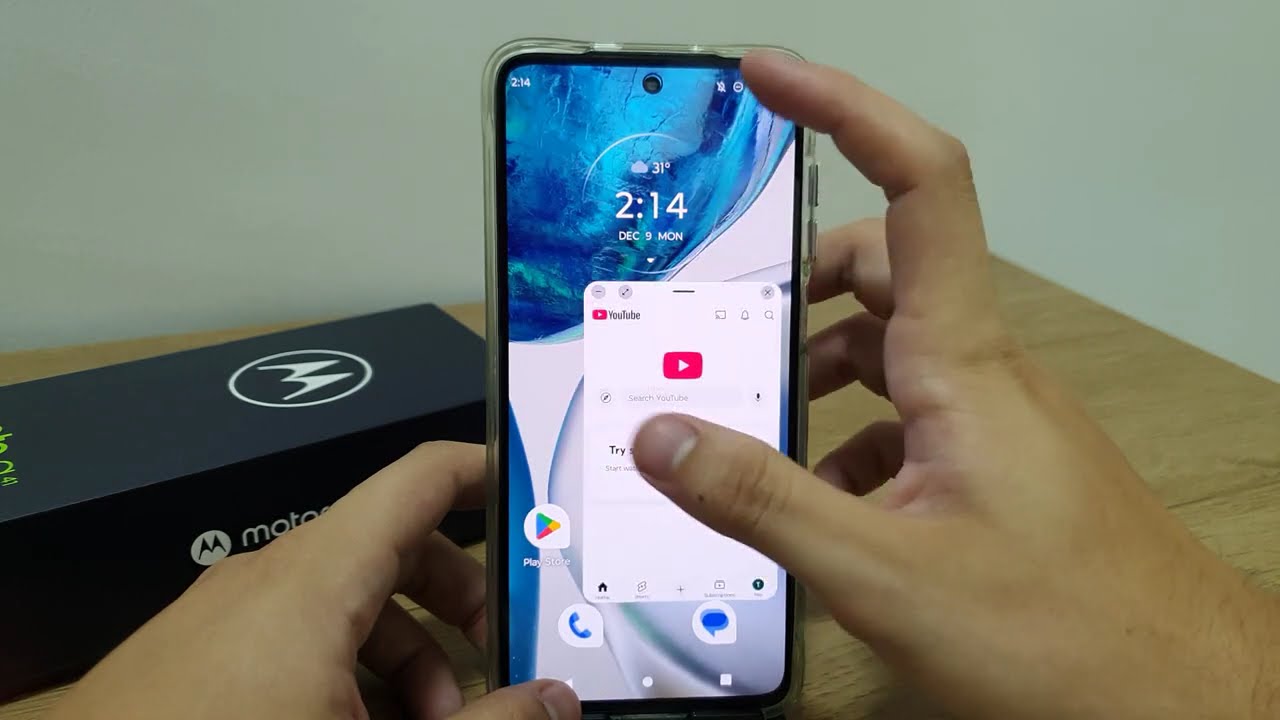 How to enable display of apps in a floating window on the Moto G50