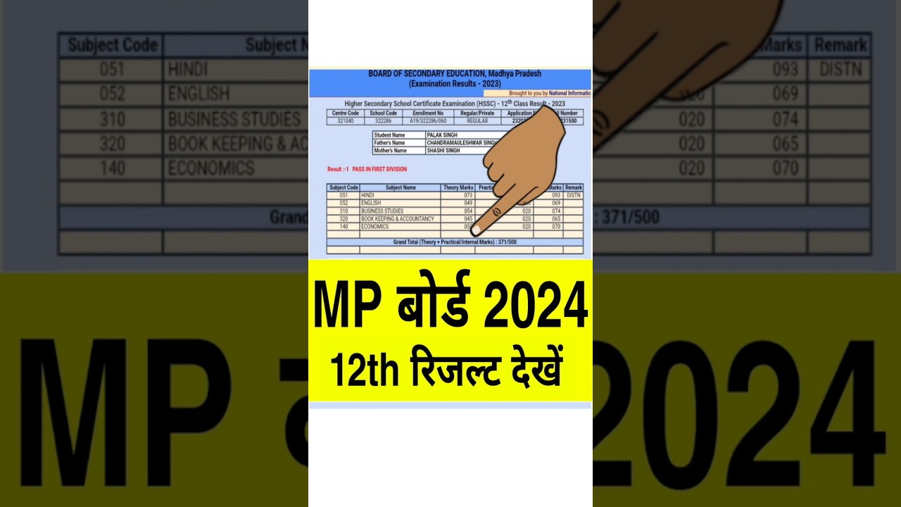 mp board 12th result 2024 kaise dekhen  | mp board 12th result 2024 kaise check kare | mp board