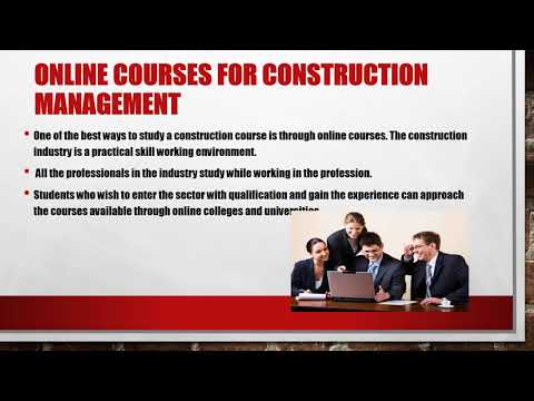 Construction Management Distance Learning
