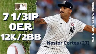 Nestor Cortés 12K game | Oct 1, 2022 | MLB highlights