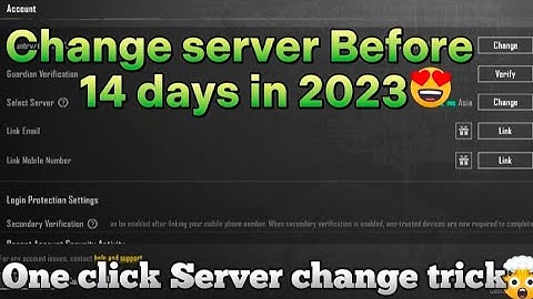 How to change server in pubg mobile in 2023 l Before 14 day server problem l  faster server change
