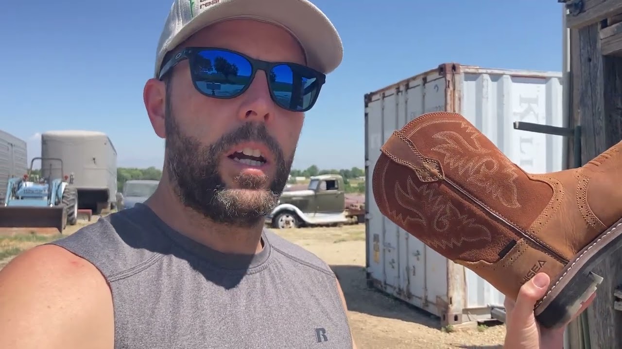 Hisea steel toe western work boots Amazon.