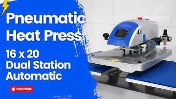 16x20 Dual Station Pneumatic Heat Press for DTF T-Shirt Printing Business