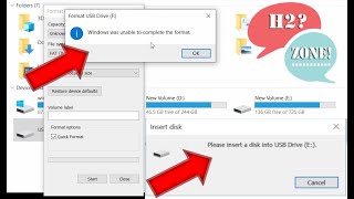 how to fix usb error please insert a disk into ubb drive | unable to format