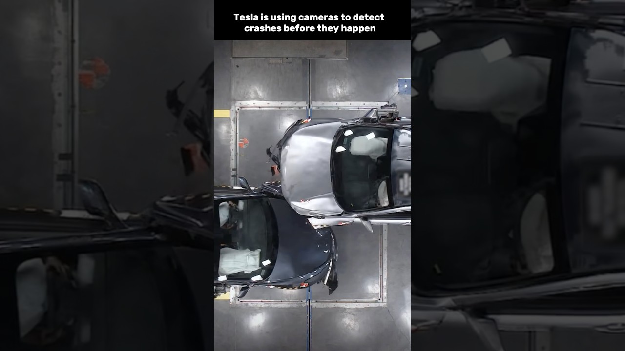 How Tesla’s crash detection saves lives!! 🤯🤯 #tech #tesla #shorts