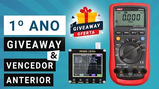 Giveaway de 1º Ano de Canal 🎂 Multímetro Uni-T UT62E & Osciloscópio FNIRSI-138 PRO!