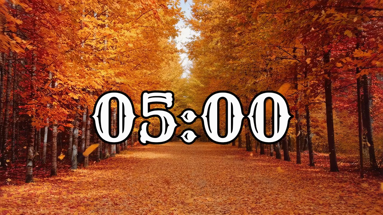 5 Minute Thanksgiving Timer Countdown with Music and Alarm 🍂🥧 - YouTube