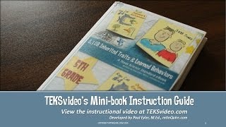 mini book instructions for science notebook TEKSvideo.com