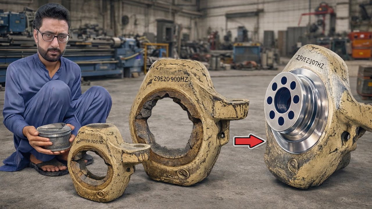 Satisfying Heavy Machinery Repair:Excavator Front Wheel Hub Brought Back to Life