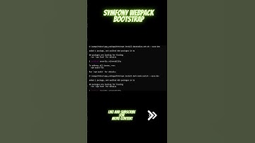 Symfony Command Webpack Bootstrap #shorts