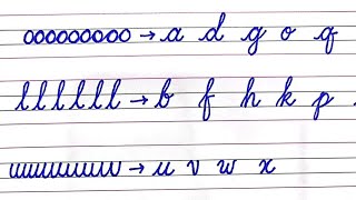 Basic strokes to improve cursive handwriting Lesson 1 | how to improve cursive handwriting