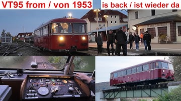 Schienenbus VEB 795 256-7 Wiesenttal-Sonderfahrt mit 3 Fotohalten @ Spur1-Tage 2025 – VT95 9256