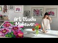 Art studio makeover and workshops in florence and on patreon 