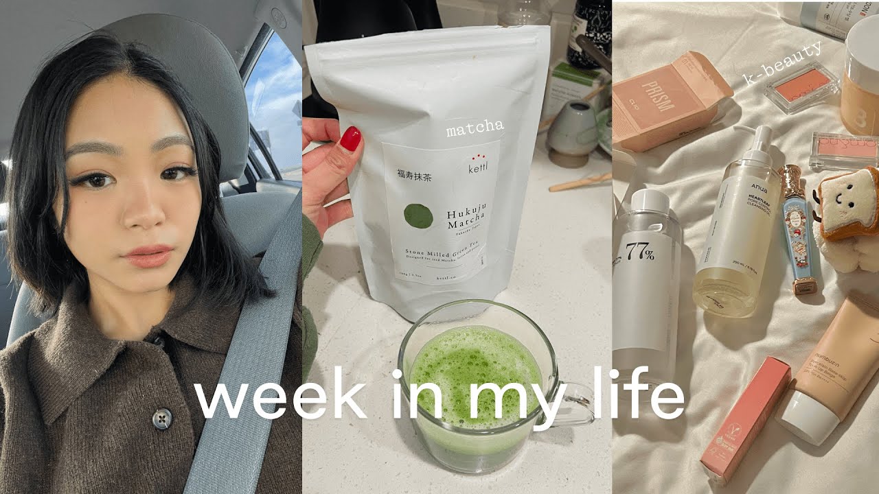 productive week in my life | matcha, kbeauty, work...