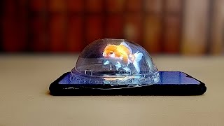 Make a hologram projector with plastic glass cap || DIY 3D Hologram