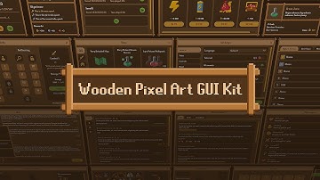 Wooden Pixel Art GUI / UI Kit - over 750 PNG!