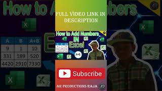 Download Lagu How to Add Numbers in Excel (Basic way)|AR PRODUCTIONS RAJA MP3