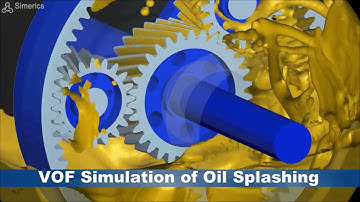 Simerics CFD Simulation of Oil Splashing in a Planetary Gearbox