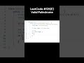LeetCode #125(E) Valid Palindrome #leetcode #java #shorts #JoeAndChill
