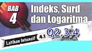 Latihan Intensif 4.1 Bab 4 Indeks Suds dan Logaritma Tingkatan 4 Add Math Latihan Intensif 4.1 Bab 4 Indeks Suds dan Logaritma Tingkatan 4 Add Math