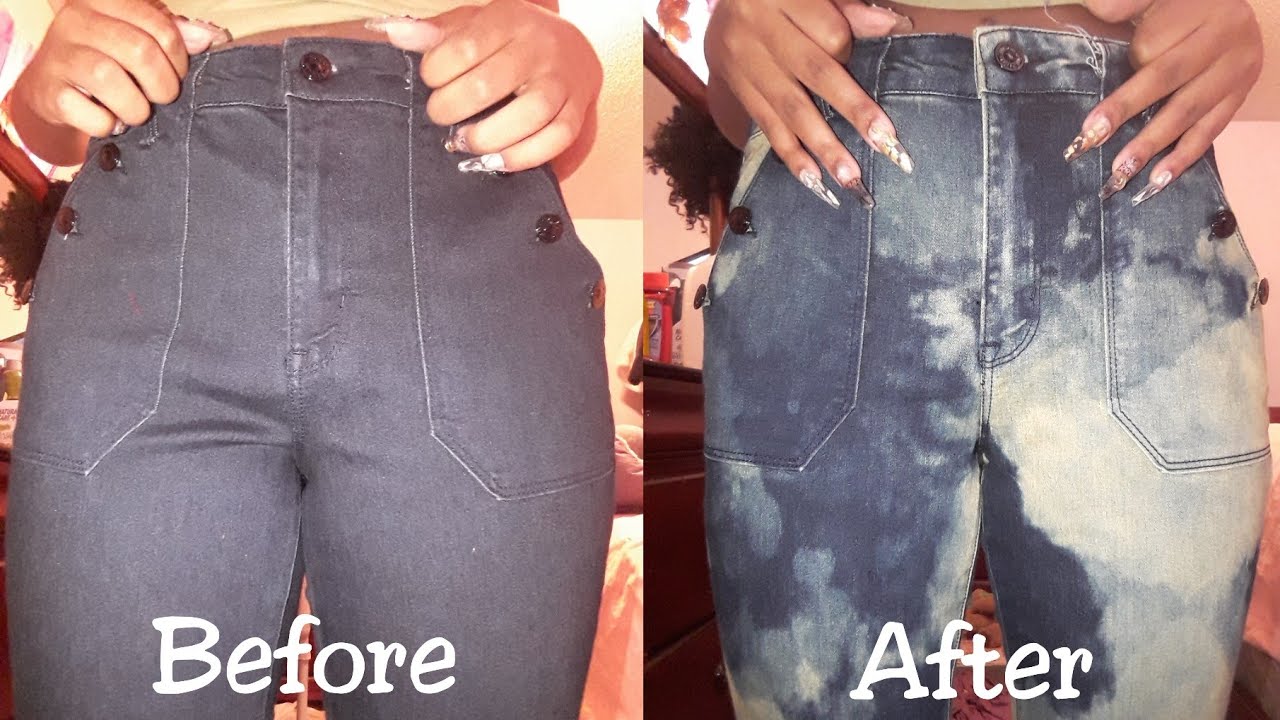 DISTRESSING AND BLEACHING BELL BOTTOMS - YouTube