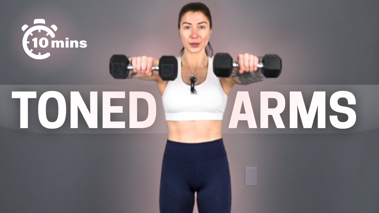 10 Min Standing Dumbbell Arm Workout for Toned Arms | No Pushups, No ...