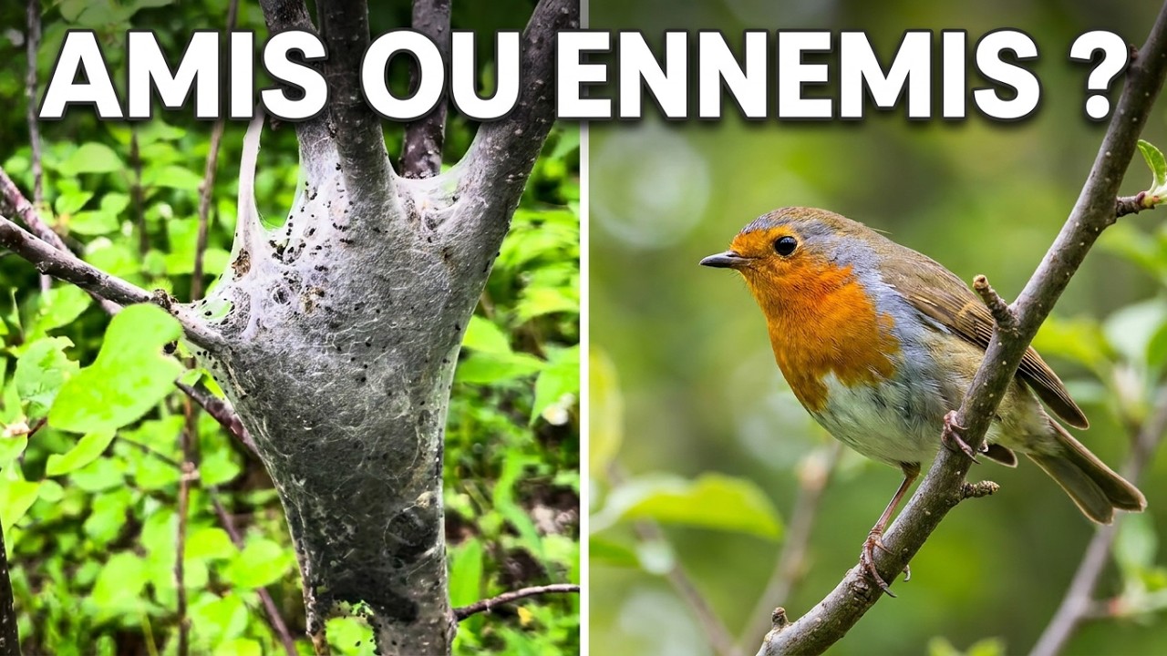 Chenilles à tente dans un verger diversifié en permaculture