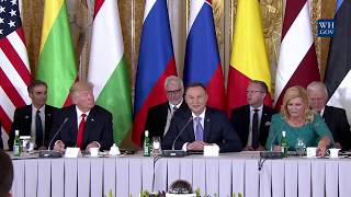 President Trump Gives Remarks at Three Seas Initiative Summit