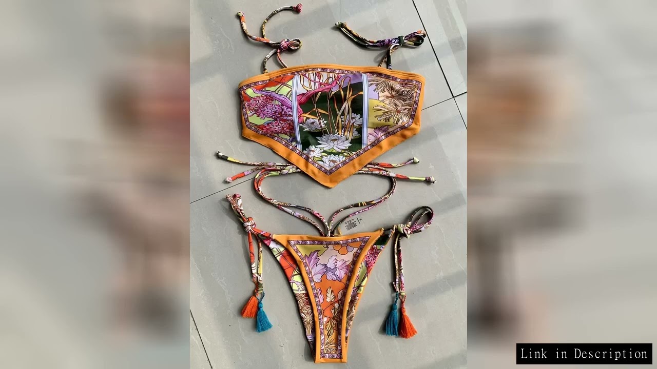 Printed Crop Top Bikini 2025 Women Bikinis Brazilian Swimwear Female Swimsuit Two-pieces Bikini Set