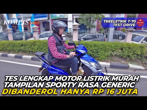 TREELETRIK T-70 | Motor Listrik Murah Tampilan Sporty Rasa Generic Dibanderol Hanya Rp 16 Juta