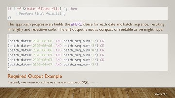 Simplifying WHERE Clauses in MySQL from Bash Scripts