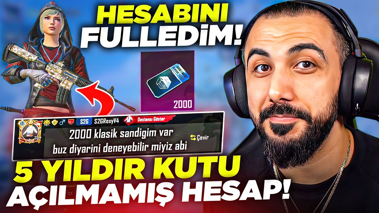 5 YILDIR HİÇ KUTU AÇILMAYAN 0 HESAP!! 😱 BEDAVA HESABINI FULLEDİK (BÜYÜK SÜRPRİZ) | PUBG MOBILE