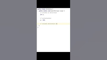 Variables declaration and initialization in java