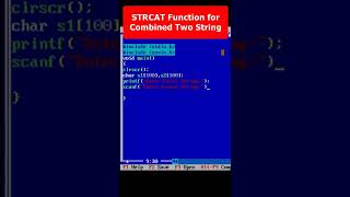 Concatenate Two String using strcat function Part 23 | C Programming #shorts #coding