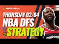 NBA DFS PICKS: DRAFTKINGS & FANDUEL DAILY FANTASY BASKETBALL STRATEGY | THURSDAY 2/4/21