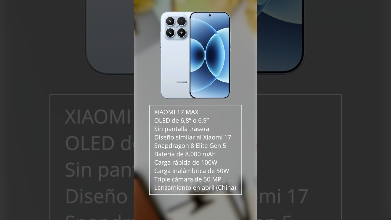 Xiaomi 17 Max con batería de ¡8.000 mAh!