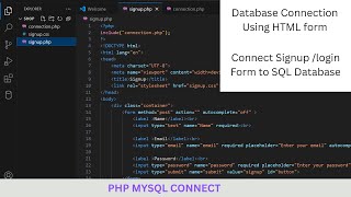 How to Connect HTML Form to MySQL Database Using PHP