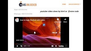 youtube video iframe code or htmll or css code to show video in any web