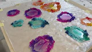 249 - Resin Art - Free Form Suncatcher Experiment with Window Film - Happy, Bright & Fun Project