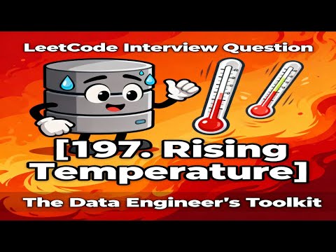 LeetCode 197 | SQL Interview Question: Rising Temperature (Easy) #interviewquestion  #sql