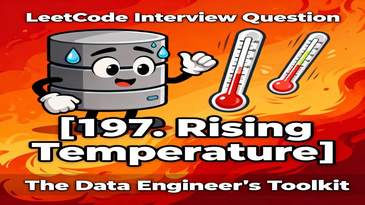 LeetCode 197 | SQL Interview Question: Rising Temperature (Easy) # ...