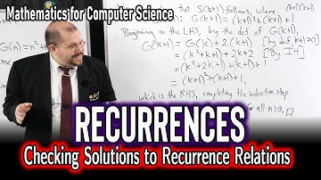 Checking Solutions to Recurrence Relations (Mathematics for Computer Science)