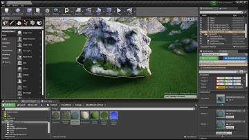 Unreal Engine 4 WIP #15  Vertex Paint To Blend Mesh With Terrain