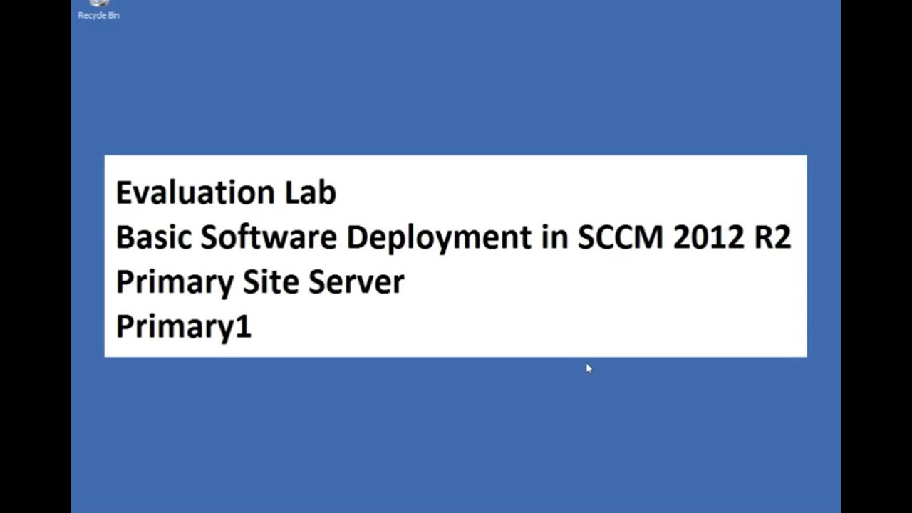 Basic software deployment SCCM 2012 R2 Configuration Manager 24 Jan ...