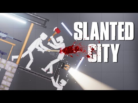 People fight each other on SLANTED CITY - People Playground 1.27.5