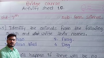 Bridge course day 10 class 7 general science complete activity sheet solution for English medium