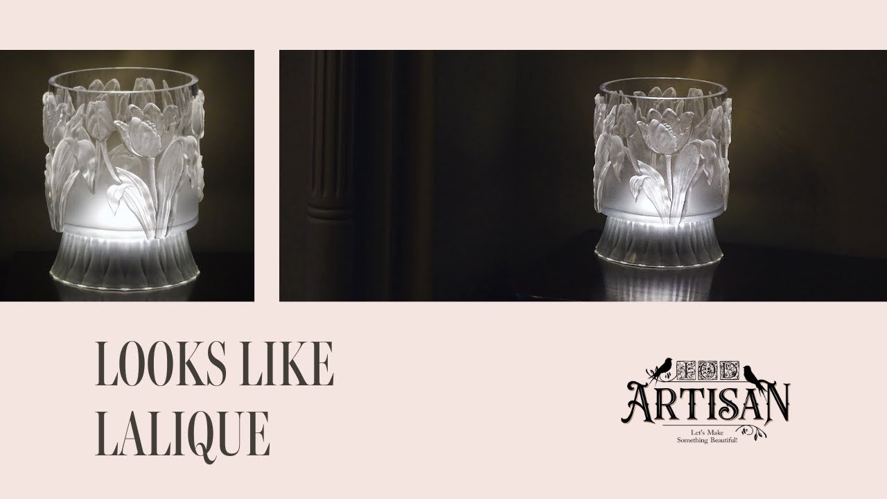 Матовое стекло в стиле Lalique, созданное с использованием смолы и форм IOD.