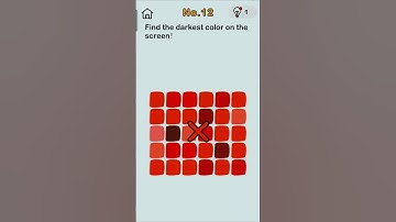 Find the darkest color on the screen [BrainOut] Level-12 #shorts #brainout