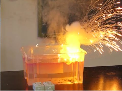 Reaccion entre el sodio metálico y el agua - YouTube